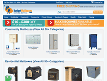 Tablet Screenshot of budgetmailboxes.com